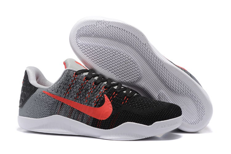 Women Nike Kobe 11 Flyknit Black Grey Red Shoes